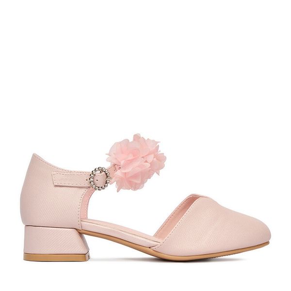 Baleriny JENNY. Czerwone baleriny dziewczęce Jenny, bez wzorów, bez obcasa, bez zapięcia. Za 99.99 zł.