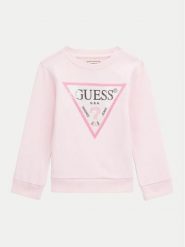 Guess Bluza K4YQ10 KA6R3 Różowy Regular Fit. Czerwone bluzy dziewczęce Guess, z aplikacjami, z bawełny, bez ramiączek, bez kaptura. Za 99.99 zł.