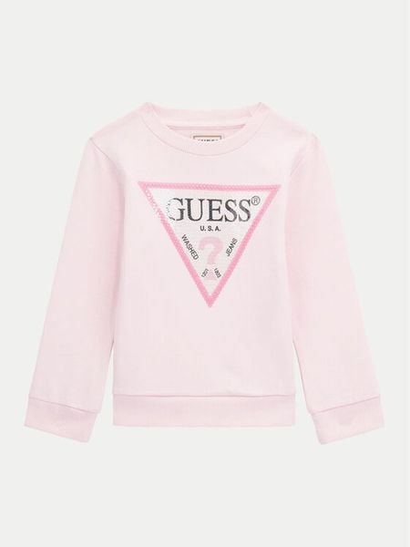 Guess Bluza K4YQ10 KA6R3 Różowy Regular Fit. Czerwone bluzy dziewczęce Guess, z aplikacjami, z bawełny, bez ramiączek, bez kaptura. Za 99.99 zł.