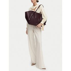 Torebka GINO ROSSI. Czerwone shopper bag Gino Rossi, bez dodatków. Za 279.99 zł.