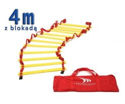 Drabinka gimnastyczna koordynacyjna 4m z blokadą szczebli do ćwiczeń + torba. Białe torby sportowe YAKIMASPORT, bez wzorów, z materiału. Za 65.00 zł.