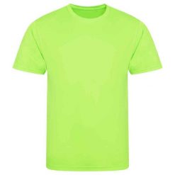 Gładka Koszulka Unisex Dla Dorosłych. Zielone bluzki damskie JUST COOL, bez wzorów, sportowe, bez kołnierzyka, bez ramiączek. Za 44.99 zł.