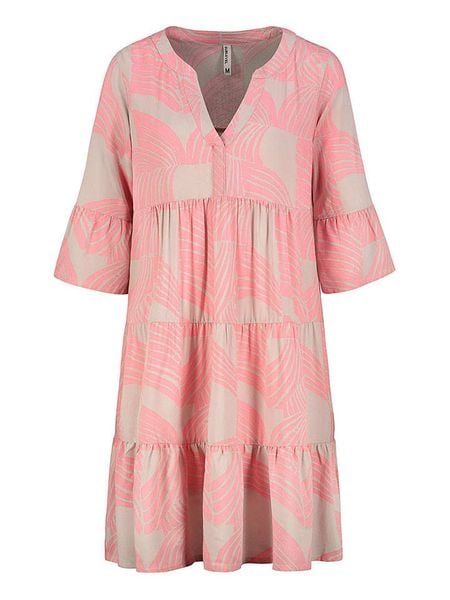 Sublevel Sukienka w kolorze jasnoróżowo-beżowym rozmiar: L. Różowe sukienki damskie Sublevel, bez wzorów, z wiskozy, klasyczne, bez ramiączek. Za 100.75 zł.