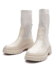 Orsay Sztyblety w kolorze kremowym rozmiar: 39. Brązowe botki damskie Orsay, sportowe, bez obcasa, bez zapięcia. Za 127.35 zł.