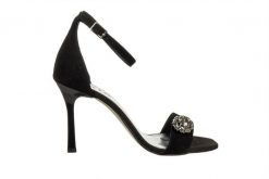 Sandały Bayla-159 5040 003-P Czarny Welur 159197, Skóra naturalna - 38. Czarne sandały damskie Bayla, z aplikacjami, z materiału, z otwartym noskiem, bez obcasa, na szpilce, bez zapięcia. W wyprzedaży za 269.10 zł.