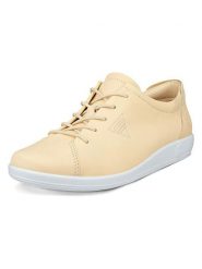 Ecco Skórzane sneakersy "Soft 2.0" w kolorze żółtym rozmiar: 40. Żółte obuwie sportowe damskie ECCO, bez zapięcia. Za 244.80 zł.