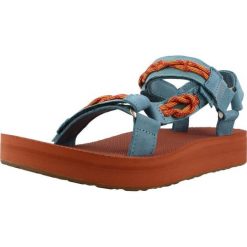 Sandały TEVA W MIDFORM Niebieski. Niebieskie sandały damskie Teva, bez wzorów, ze skóry, bez obcasa, bez zapięcia. Za 313.99 zł.