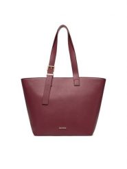 Gino Rossi Torebka C-AYSHA-KQ78 Bordowy. Czerwone shopper bag Gino Rossi, bez wzorów, z materiału, bez dodatków. Za 329.99 zł.
