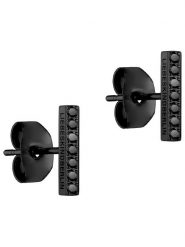 Liebeskind Kolczyki-wkrętki z kamieniami szlachetnymi rozmiar: onesize. Czarne kolczyki damskie Liebeskind, z cyrkonią, ze stali. Za 174.02 zł.