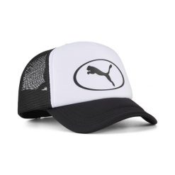 Czapka typu trucker Essentials PUMA. Białe czapki damskie Puma, bez wzorów. Za 89.00 zł.