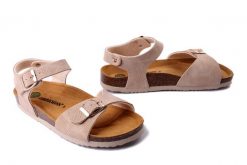 DR. BRINKMANN 710211-08 beige, sandały damskie. Brązowe sandały damskie Dr. Brinkmann, bez wzorów, bez obcasa, bez zapięcia. Za 219.90 zł.