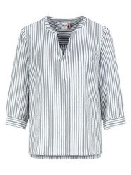 Sublevel Bluzka w kolorze biało-granatowym rozmiar: S. Białe bluzki damskie Sublevel, s, bez wzorów, z bawełny, bez kołnierzyka, bez ramiączek. Za 82.99 zł.