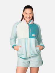 KARI TRAA Kurtka polarowa "Emma" w kolorze jasnoróżowo-turkusowym rozmiar: M. Różowe kurtki damskie Kari Traa, m, bez wzorów, z polaru, bez kaptura. Za 287.51 zł.