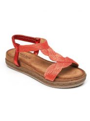 Sixth Sens Sandały w kolorze pomarańczowym rozmiar: 39. Pomarańczowe sandały damskie Sixth Sens, bez wzorów, z otwartym noskiem, bez obcasa, bez zapięcia. Za 121.99 zł.