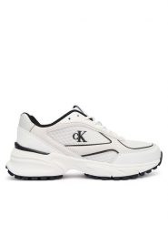 Calvin Klein Sneakersy Hike Runner Mesh Mix Met Mg YW0YW02009 Biały. Białe obuwie sportowe damskie Calvin Klein, z materiału, bez zapięcia. Za 449.99 zł.