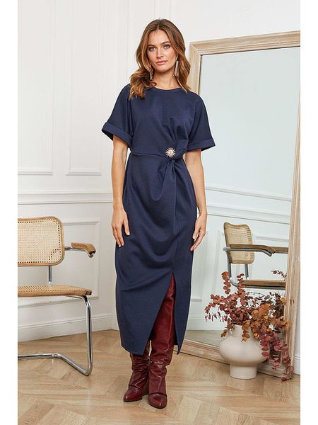 Joséfine Sukienka "Orgeval" w kolorze granatowym rozmiar: M. Niebieskie sukienki damskie Joséfine, bez wzorów, bez ramiączek. Za 139.87 zł.