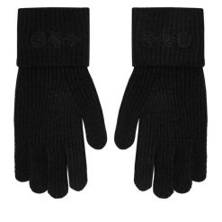 Rękawiczki Damskie Guess. Czarne rękawiczki damskie Guess, z aplikacjami, z dzianiny. Za 119.99 zł.