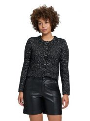 CARTOON Kardigan w kolorze czarnym rozmiar: 36. Czarne kardigany damskie Cartoon, bez wzorów, z bawełny. Za 113.99 zł.