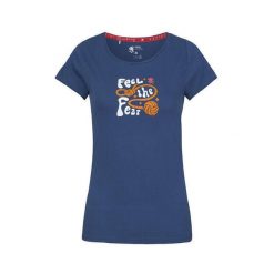 Koszulka damska Rafiki Jay. Niebieskie bluzki damskie RAFIKI, bez wzorów, sportowe, bez kołnierzyka, bez ramiączek. Za 173.00 zł.