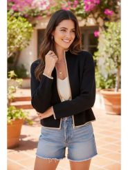 William de Faye Kardigan w kolorze czarnym rozmiar: 40. Czarne kardigany damskie William de Faye, bez wzorów, prążkowane. Za 144.92 zł.