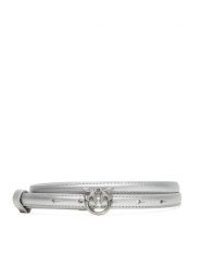 PINKO Pasek Damski Love Berry H1 Belt AI 25-26 PLT01 102148 A0F1 Srebrny. Szare paski damskie Pinko, bez wzorów, ze skóry. Za 409.99 zł.