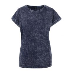 Koszulka Damska Z Przedłużonymi Ramionami Acid Wash. Niebieskie bluzki damskie BUILD YOUR BRAND, xs, bez wzorów, bez kołnierzyka, bez ramiączek. Za 78.99 zł.