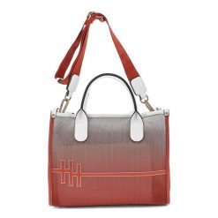 Czerwona Elegancka Damska Torebka Hispanitas 2w1. Czerwone shopper bag Hispanitas, ze skóry ekologicznej, na ramię, bez dodatków. Za 499.00 zł.