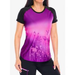 Koszulka treningowa damska Crazy Shirt Alpinstar. Fioletowe koszulki sportowe damskie Crazy, bez wzorów, bez ramiączek. Za 314.00 zł.