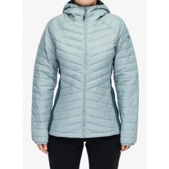 Kurtka ocieplana damska Columbia Powder Pass III Hybrid Hooded Jkt. Niebieskie kurtki damskie Scarpa, bez wzorów, bez kaptura. Za 524.99 zł.