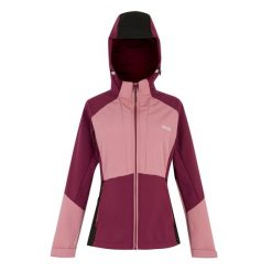Damska Kurtka Desoto Soft Shell. Czarne kurtki sportowe damskie Regatta, m, bez wzorów, z elastanu, z kapturem. Za 170.99 zł.