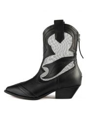 Loft37 Skórzane kowbojki "Out Of Time" w kolorze czarnym rozmiar: 36. Czarne botki damskie loft37, bez obcasa, bez zapięcia. Za 521.99 zł.