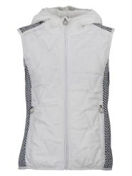 Peak Mountain Kamizelka pikowana w kolorze biało-czarnym rozmiar: L. Białe kamizelki damskie Peak Mountain, l, bez wzorów, bez kaptura. Za 174.02 zł.