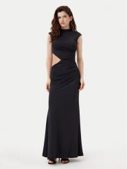 Bardot Sukienka wieczorowa 59758DB Czarny Regular Fit. Czarne sukienki damskie Bardot, bez wzorów, z syntetyku, wizytowe, bez ramiączek. Za 299.99 zł.
