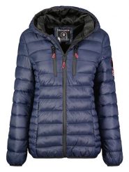 Geographical Norway Kurtka pikowana w kolorze granatowym rozmiar: S. Niebieskie kurtki damskie Geographical Norway, s, bez wzorów, bez kaptura. Za 171.28 zł.