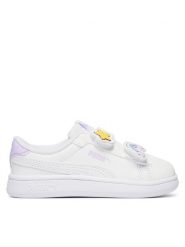 Puma Sneakersy Puma Smash 3.0 Badges V Inf 397287 10 Biały. Białe buty sportowe dziewczęce Puma, ze skóry, bez zapięcia. Za 179.99 zł.