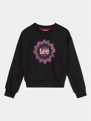 Lee Bluza Graphic Crew BB LEG5122 Czarny Regular Fit. Czarne bluzy dziewczęce Lee, bez wzorów, z bawełny, bez ramiączek, bez kaptura. Za 179.99 zł.