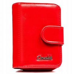 Portfel czerwony 4U Cavaldi N116-APU-BL. Czerwone portfele damskie 4U Cavaldi, bez wzorów, ze skóry. Za 31.99 zł.