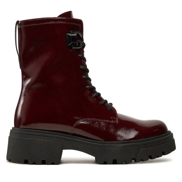 Trzewiki Gabor. Czerwone botki damskie Gabor, bez obcasa, na płaskiej podeszwie, bez zapięcia. Za 609.99 zł.