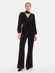 Rinascimento Kombinezon CFC0020090002 Czarny Wide Leg. Czarne sukienki damskie Rinascimento, bez wzorów, z syntetyku, bez ramiączek. Za 679.99 zł.
