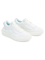 Vans Skórzane sneakersy "Old Skool Overt Plus CC" w kolorze biało-błękitnym rozmiar: 44. Białe obuwie sportowe damskie Vans, bez zapięcia. Za 117.45 zł.