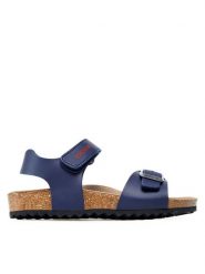 Geox Sandały J Ghita B. B J028LB 00054 C0735 S Granatowy. Niebieskie sandały chłopięce Geox, ze skóry, bez zapięcia. Za 129.99 zł.