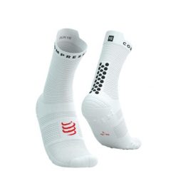 Skarpetki biegowe Compressport ProRacing Socks V4 Run High white/black. Białe skarpetki damskie Compressport, bez wzorów. Za 89.99 zł.