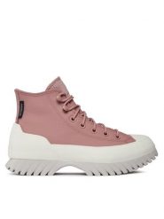 Converse Botki Chuck Taylor A04635C Różowy. Czerwone botki damskie Converse, ze skóry, bez obcasa, na płaskiej podeszwie, bez zapięcia. Za 559.99 zł.