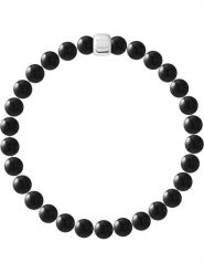 Pearline Bransoletka "Confiance" z obsydianem rozmiar: 22 cm. Czarne bransoletki damskie Pearline, srebrne. Za 108.99 zł.