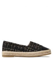 DeeZee Espadryle WSS990-104 Czarny. Czarne espadryle damskie DeeZee, bez wzorów, ze skóry, bez obcasa. Za 69.99 zł.