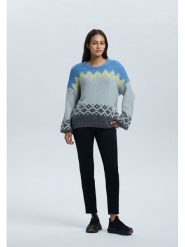 LUHTA Sweter "Heikka" w kolorze błękitno-niebieskim rozmiar: XXL. Niebieskie swetry klasyczne damskie Luhta, xxl, z wełny, bez kołnierzyka. Za 522.14 zł.