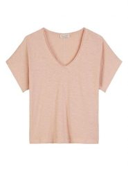 Marc O´Polo Koszulka w kolorze jasnoróżowym rozmiar: S. Różowe bluzki damskie s, bez wzorów, z bawełny, bez kołnierzyka, bez ramiączek. Za 100.52 zł.