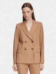 Weekend Max Mara Marynarka Colibri 2625916021 Brązowy Regular Fit. Brązowe marynarki i żakiety damskie Weekend Max Mara, xl, bez wzorów, z bawełny. Za 1,339.00 zł.