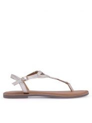 Sergio Bardi Sandały WI29-02-M24-SB Złoty. Żółte sandały damskie Sergio Bardi, bez wzorów, ze skóry, bez obcasa, na płaskiej podeszwie, bez zapięcia. Za 139.99 zł.