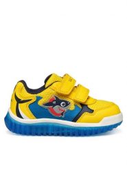 Geox Sneakersy B Lightyloo B555ZA 0BC14 C2VM4 Żółty. Żółte buty sportowe chłopięce Geox, ze skóry, bez zapięcia. Za 129.99 zł.